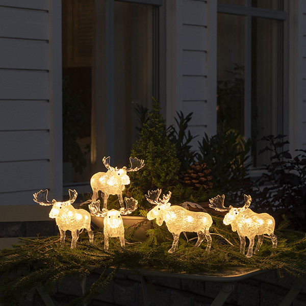 Kerst eland met verlichting | Warm wit | 40 lampjes | 5 stuks | Konstsmide LKO00789 - 2