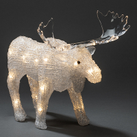 Kerst eland met verlichting op batterijen | 17 cm | Warm witte | 24 lampjes | Konstsmide LKO00835