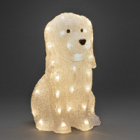 Kerst hond met verlichting | Warm wit | 40 lampjes | Konstsmide LKO00790