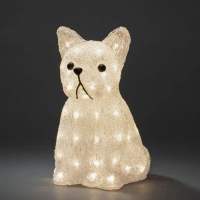 Kerst hond met verlichting | Warm wit | 48 lampjes | Konstsmide LKO00791