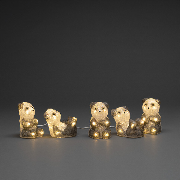 Kerst pandabeer met verlichting | Warm wit | 40 lampjes | 5 stuks | Konstsmide LKO00795 - 1
