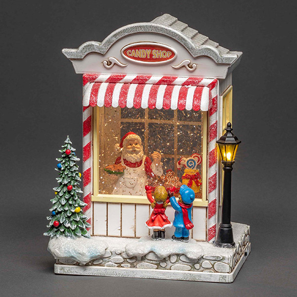 Kerst snoepwinkel met verlichting op batterijen | 22.5 cm | Warm wit | Konstsmide LKO00824 - 1