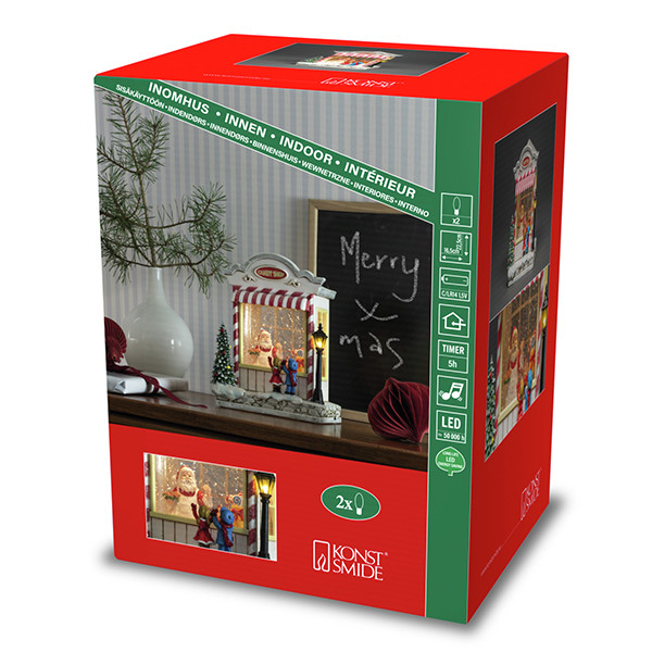 Kerst snoepwinkel met verlichting op batterijen | 22.5 cm | Warm wit | Konstsmide LKO00824 - 3