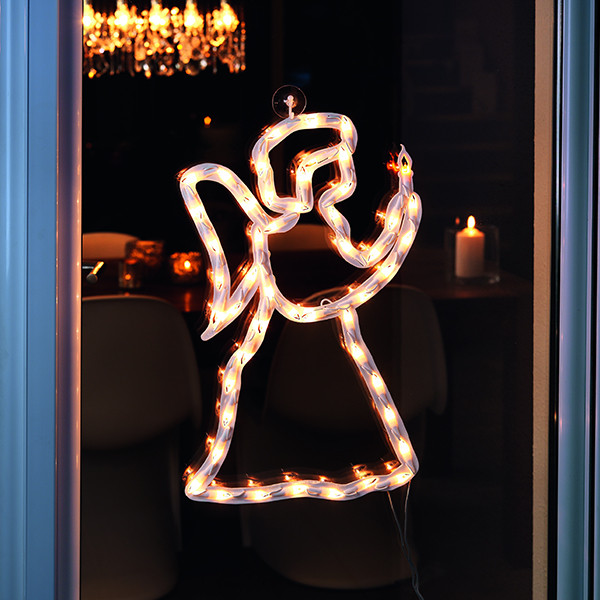 Kerstengel met verlichting | 50 x 33 cm | Warm wit | 50 lampjes | Konstsmide LKO00462 - 3