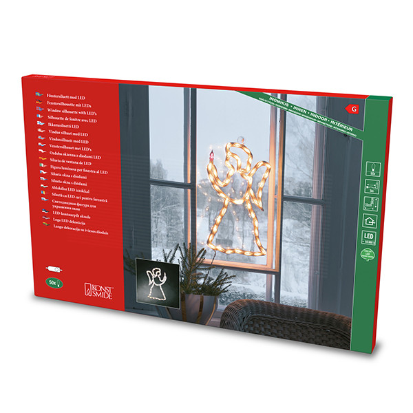 Kerstengel met verlichting | 50 x 33 cm | Warm wit | 50 lampjes | Konstsmide LKO00462 - 4