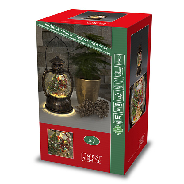Kerstlantaarn op batterijen | Kerstman met cadeaus | 20 cm | Konstsmide LKO00356 - 4