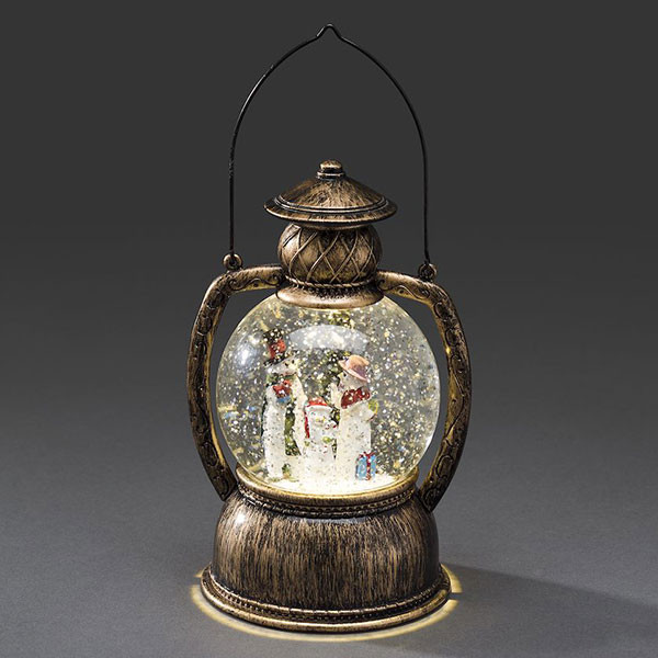 Kerstlantaarn op batterijen | Sneeuwpoppen | 20 cm | Konstsmide LKO00357 - 1