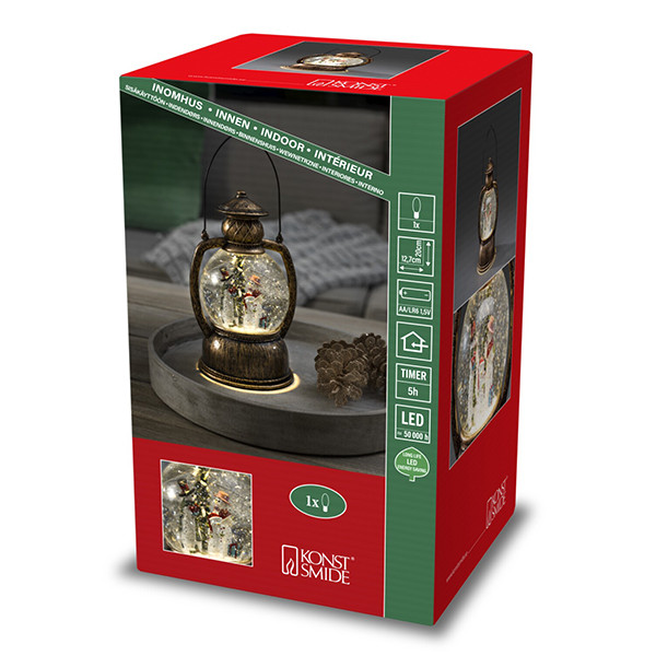 Kerstlantaarn op batterijen | Sneeuwpoppen | 20 cm | Konstsmide LKO00357 - 4