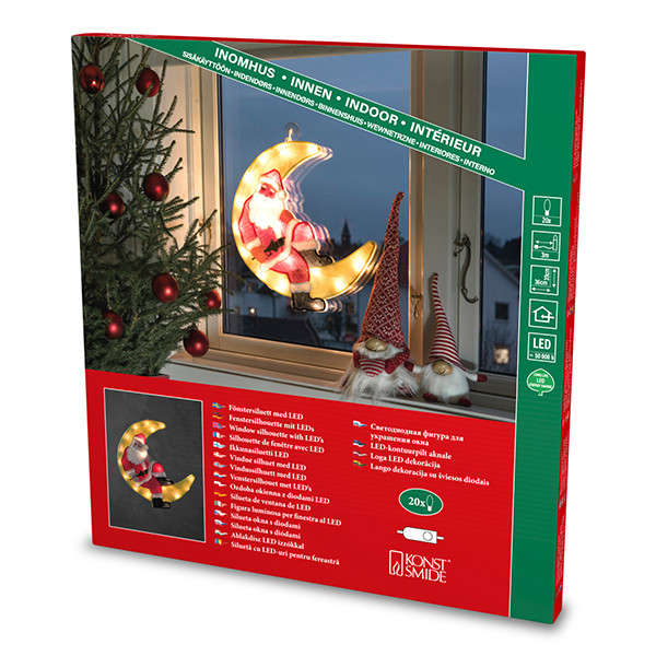Kerstman met verlichting | 36 x 39 cm | 20 lampjes | Konstsmide LKO00338 - 4