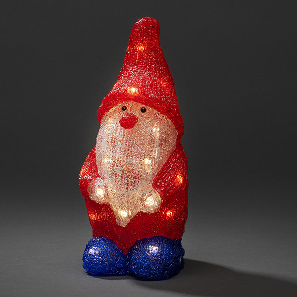 Kerstman met verlichting op batterijen | 26 cm | Warm wit | 24 lampjes | Konstsmide LKO00831 - 1