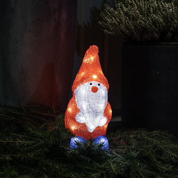 Kerstman met verlichting op batterijen | 26 cm | Warm wit | 24 lampjes | Konstsmide LKO00831 - 2