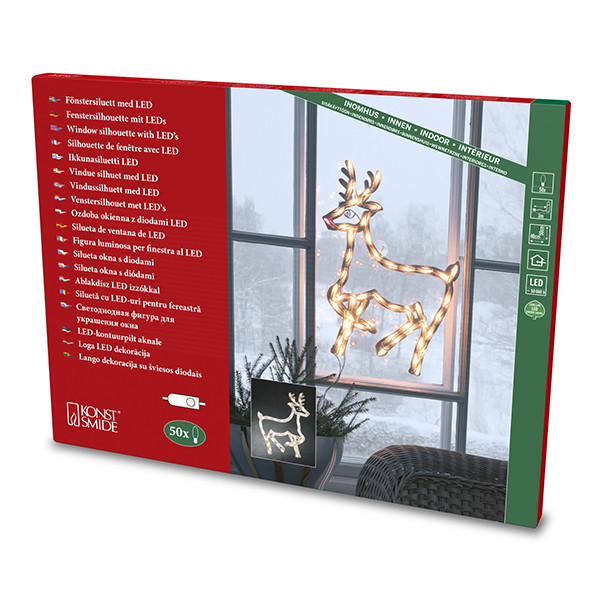 Kerstrendier met verlichting | 50 x 40 cm | Warm wit | 50 lampjes | Konstsmide LKO00463 - 5