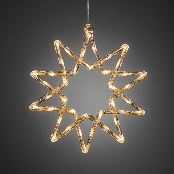 Kerstster Acryl hangend | Ø 38 cm | Warm wit | 40 lampjes | Konstsmide LKO00786 - 1