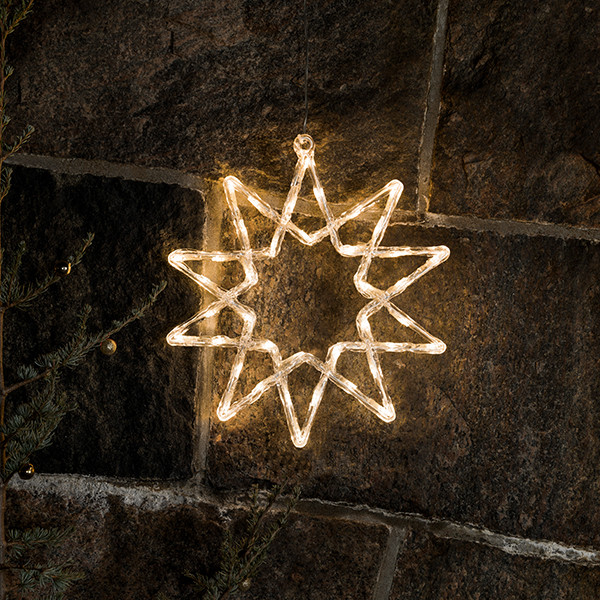 Kerstster Acryl hangend | Ø 38 cm | Warm wit | 40 lampjes | Konstsmide LKO00786 - 2