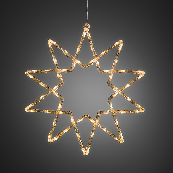 Kerstster Acryl hangend | 58 cm | Warm wit | 60 lampjes | Konstsmide LKO00787 - 1