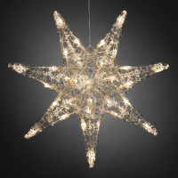 Kerstster met verlichting | Ø 45 cm | Warm wit | 32 lampjes | Konstsmide LKO00633