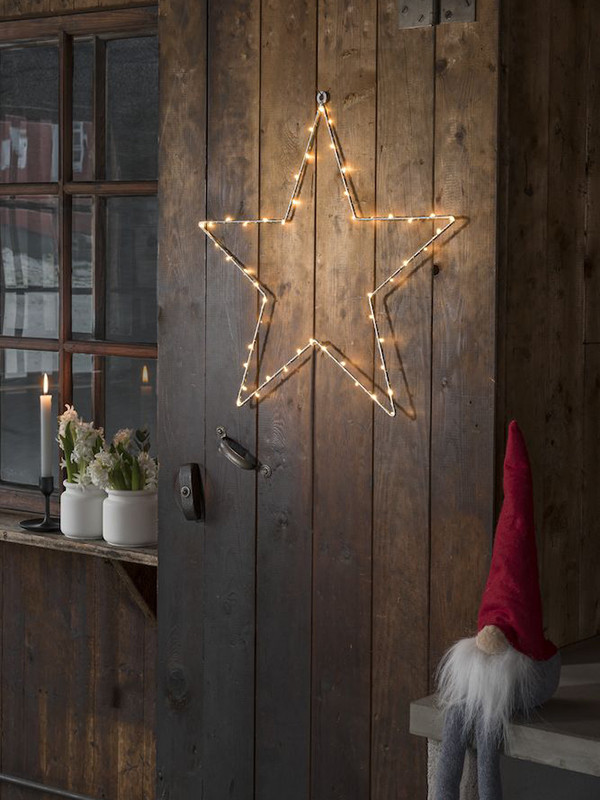 Kerstster op batterijen | 45 cm | Warm wit | Koper | 50 lampjes | Konstsmide LKO00306 - 2