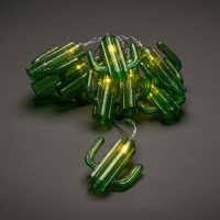 Konstsmide LED Decoratiesnoer met 10 cactussen 3127-903, warmwit met timer (Konstsmide)  LKO00404