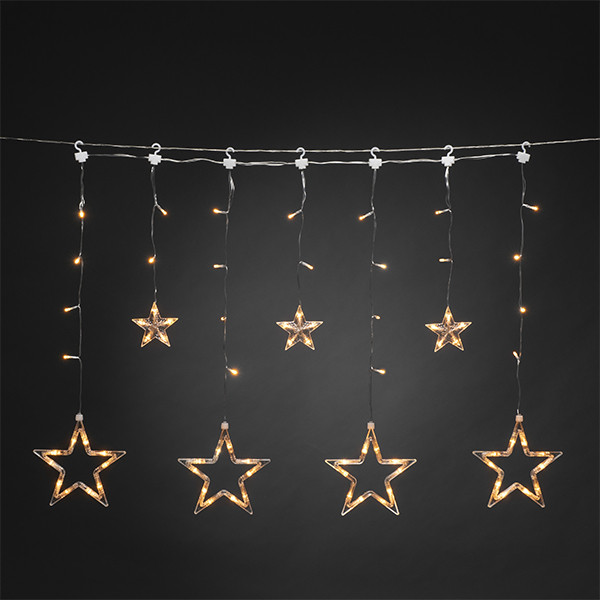 LED Sterrengordijn 90 x 67 cm | 77 lampjes | Extra warm wit | Konstsmide LKO00805 - 1