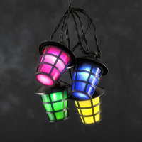 Konstsmide Led decoratie lichtslinger met 20 lantaarns multicolor (Konstsmide)  LKO00191