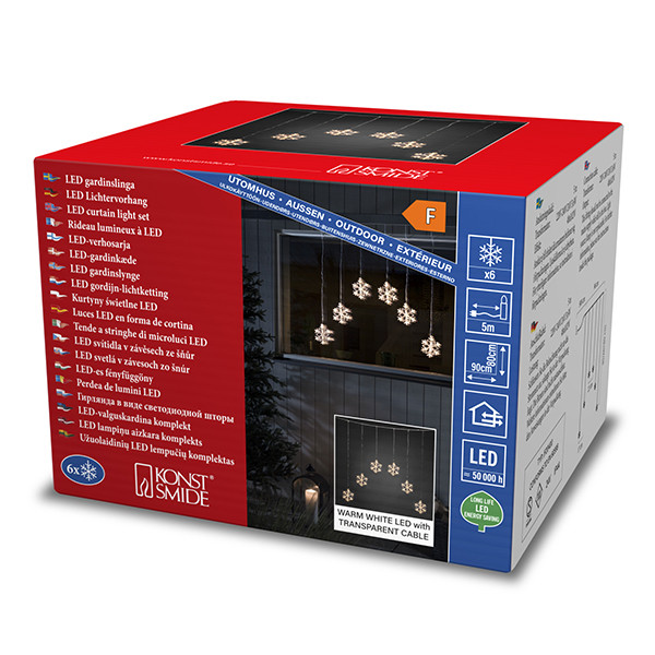 Lichtgordijn 90 x 80 cm | Warm wit | 48 lampjes | Konstsmide LKO00807 - 3