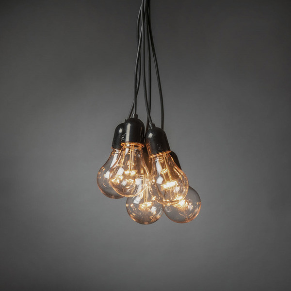 Lichtsnoer 14.5 meter | Geschikt voor buiten | 10 lampjes | Extra warm wit  | Konstsmide 123led.nl