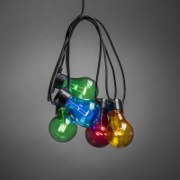 Konstsmide Lichtsnoer 14.5 meter | Geschikt voor buiten | 10 lampjes | Multicolor | Konstsmide  LKO00195