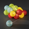 Lichtsnoer 3 meter | 16 bollen rood/geel/groen/blauw Ø 6cm | Konstsmide LKO00102 - 1