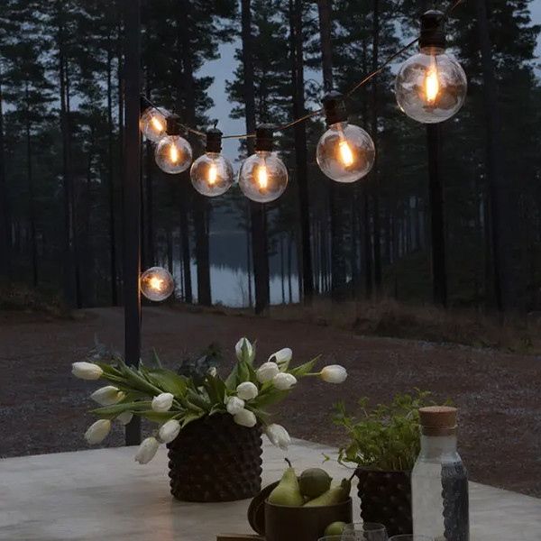 Konstsmide Lichtsnoer buiten 20 meter startset | Globe G10 | 1850K | Smokey | 10 lampjes | 24V | Konstsmide  LKO00771 - 2