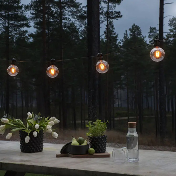 Konstsmide Lichtsnoer buiten 20 meter startset | Globe G10 | 1850K | Smokey | 10 lampjes | 24V | Konstsmide  LKO00771 - 3