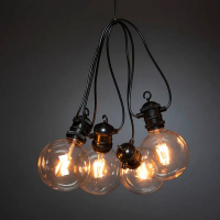 Konstsmide Lichtsnoer buiten 7 meter | Globe G10 | 1850K | 5 lampjes | 24V | Konstsmide  LKO00773