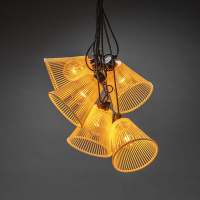 Konstsmide Lichtsnoer koppelbaar 20 meter | 10 lampjes | Extra warm wit | Oranje | Konstsmide  LKO00615
