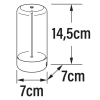 Konstsmide Oplaadbare tafellamp | 14.5 cm | Edison XS | 2700K | Dimbaar | IP54 | Donkergrijs | Konstsmide  LKO00762 - 7