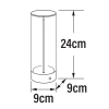 Konstsmide Oplaadbare tafellamp | 24 cm | Edison S | 2700K | Dimbaar | IP54 | Donkergrijs | Konstsmide  LKO00763 - 7