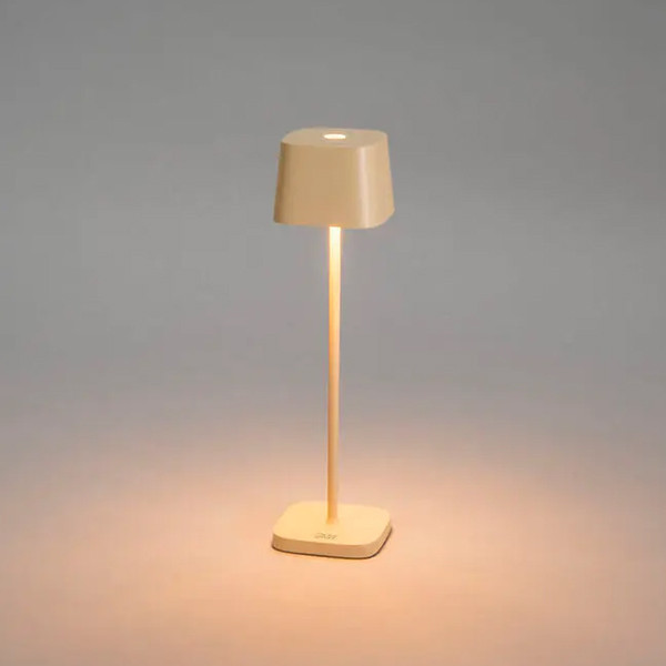 Oplaadbare tafellamp | 25 cm | Capri Mini | 2200-3000K | Dimbaar | IP54 | Zandkleur | Konstsmide LKO00769 - 1