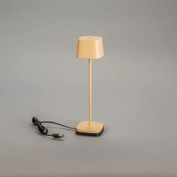 Oplaadbare tafellamp | 25 cm | Capri Mini | 2200-3000K | Dimbaar | IP54 | Zandkleur | Konstsmide LKO00769 - 2