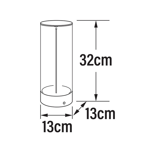 Konstsmide Oplaadbare tafellamp | 32 cm | Edison L | 2700K | Dimbaar | IP54 | Donkergrijs | Konstsmide  LKO00765 - 6