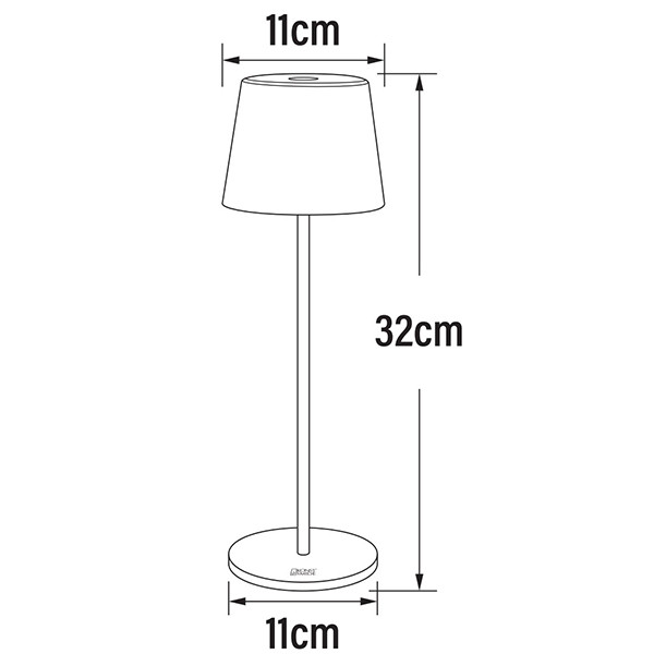 Konstsmide Oplaadbare tafellamp | 32 cm | Vence | 2700K | Dimbaar | IP54 | Zwart | Konstsmide  LKO00760 - 6