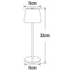 Konstsmide Oplaadbare tafellamp | 32 cm | Vence | 2700K | Dimbaar | IP54 | Zwart | Konstsmide  LKO00760 - 6