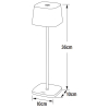 Oplaadbare tafellamp | 36 cm | Capri | 2700-3000K | Dimbaar | IP54 | Zandkleur | Konstsmide LKO00770 - 5