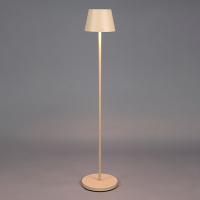 Oplaadbare vloerlamp | 124 cm | 2200-2700K | Dimbaar | Afstandsbediening | IP54 | Zandkleur LKO00959