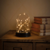 Sfeerlamp | Glazen stolp Ø 11.5 x 17.5 cm | 30 lampjes | Extra warm wit | Glas | Zilverkleurig | Konstsmide LKO00982 - 2
