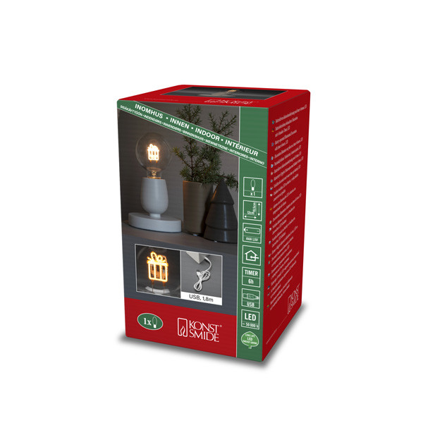 Sfeerlamp | Tafellampje Geschenk | 1 lampje | Extra warm wit | Wit | Konstsmide LKO00979 - 4