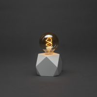Sfeerlamp | Tafellampje spiraal filament bol | 1 lampje | Extra warm wit | Grijs | Konstsmide LKO00977