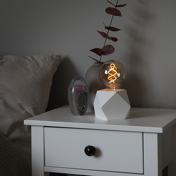 Sfeerlamp | Tafellampje spiraal filament bol | 1 lampje | Extra warm wit | Grijs | Konstsmide LKO00977 - 2