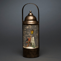 Sneeuwlantaarn | Dickens figuren met auto op batterijen | 29 cm | Warm wit | Konstsmide LKO00826