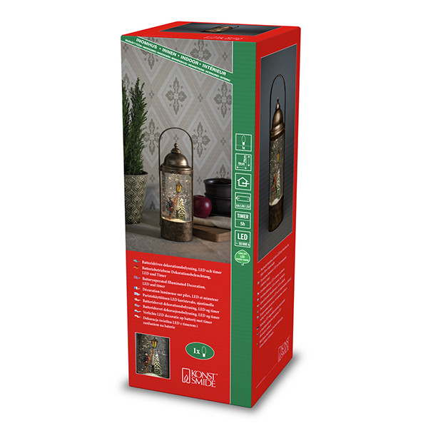 Sneeuwlantaarn | Dickens figuren met auto op batterijen | 29 cm | Warm wit | Konstsmide LKO00826 - 3