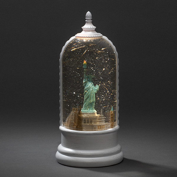 Sneeuwlantaarn | Kerst in New York op batterijen | 27.8 cm| Warm wit | Konstsmide LKO00817 - 1