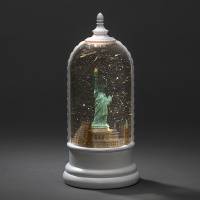 Sneeuwlantaarn | Kerst in New York op batterijen | 27.8 cm| Warm wit | Konstsmide LKO00817
