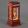 Sneeuwlantaarn | Telefooncel met kerstman en hond op batterijen | 9 cm | Warm wit | Konstsmide LKO00827 - 1